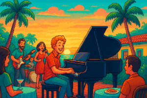 Dinner with the Dead - Rainbow Full of Sound Waynard in the Grand Piano at Viva Argentinian Steakhouse - Viva Argentinian Steakhouse - 2026-04-16