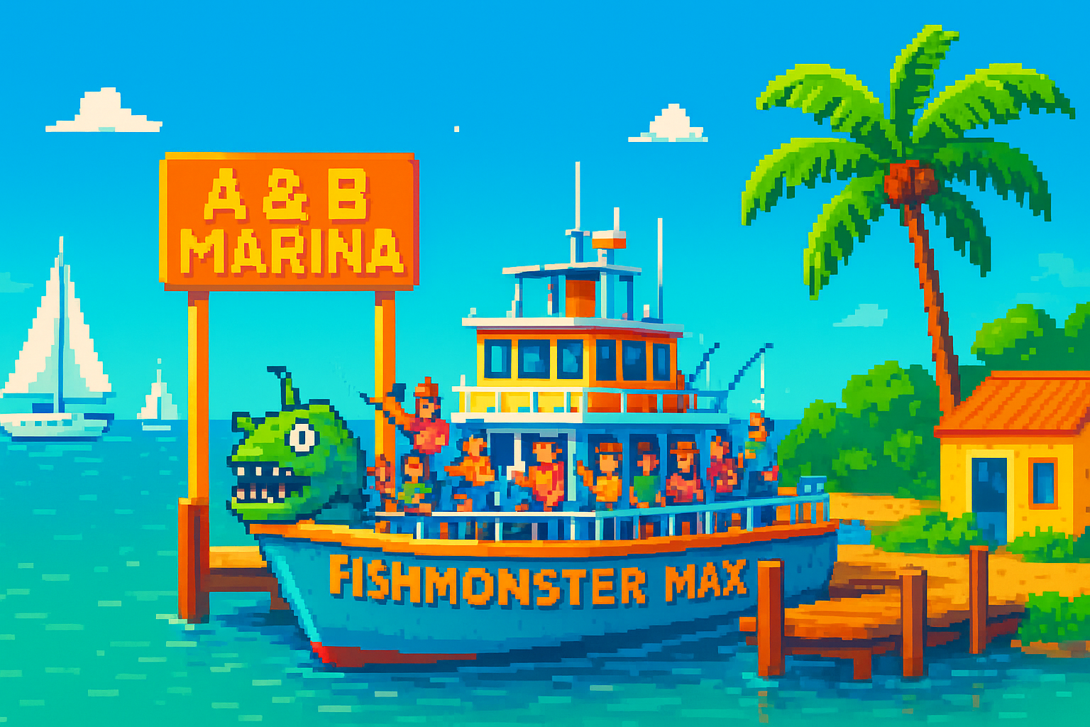 Fishmonster Max- Daily Party Boat Fishing - A & B Marina - 2026-04-15