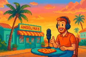 Filming Sit with Kit Podcast Episodes - Angelina's Pizzeria - 2026-04-16